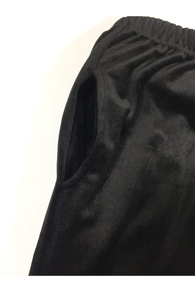 Altınay Yumoş Velvet Winter Women's Sweatpants with Pockets