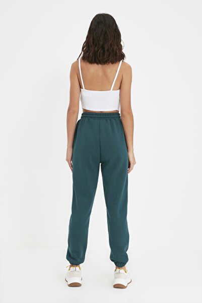 Trendyol Collection Pantaloni de trening tricotați de bază din lână groasă de ulei TWOAW22EA0468