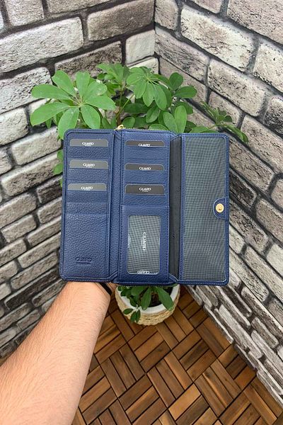 GUARD Women's Navy Blue Leather Wallet