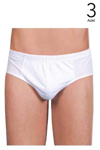 Berrak Ανδρικό εσώρουχο βαμβακερό 1050 3 Pack - - Boxer,slip,slip - Λευκό - 64-3xl