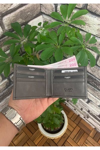 GUARD Men's Classic Leather Wallet - Antique Gray