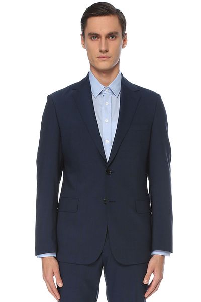 Network Navy Blue Wool Suit