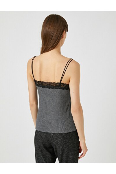 Koton Women's Anthracite Pajama Top 1KLK22197MK