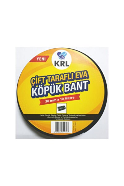 KRL Yeşil-siyah Çift Taraflı Eva Köpük Bant 30 Mm X 10 Mt