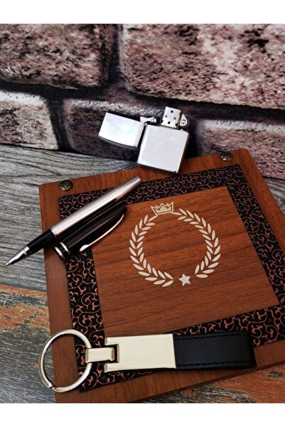 Erkeğe Özel Roller Kalem Anahtarlık & Çakmak Set