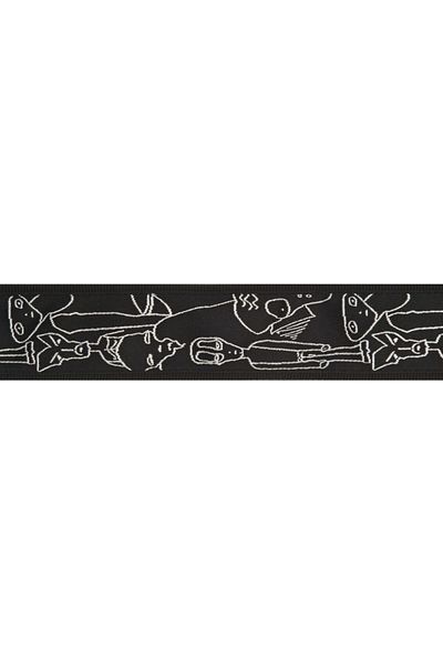 MAGNESİA Joesatrian Silver Figure Silver Guitar Strap - Woven