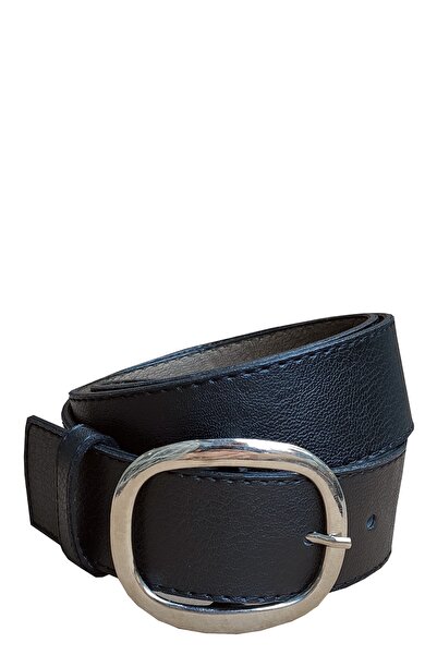 Kemer Dünyası Жіночий прямий чорний ремінь 4 см