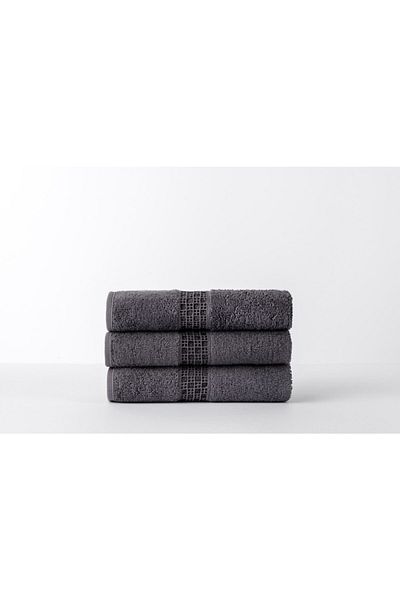 Gül Güler Lacy Gray Hand Towel