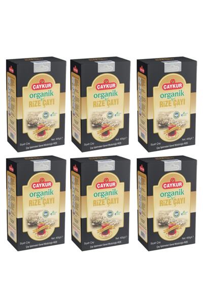 Çaykur شاي ريز أسود عضوي 400 جرام - 6 قطع