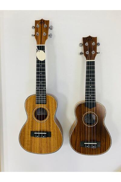 PUKA Pk-103c Koa Kenarları Ahşap Şeritli Soprano Ukulele Çanta Dahil