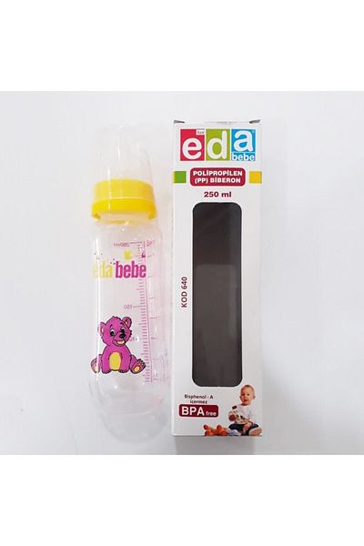 Eda 250 ml Polypropylene Baby Bottle and Pacifier 1 Piece + Spare
