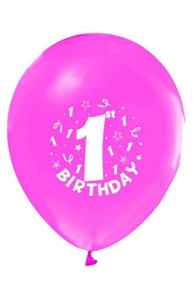 Happyland بالون وردي مطبوع لعيد ميلاد سعيد 10 قطع