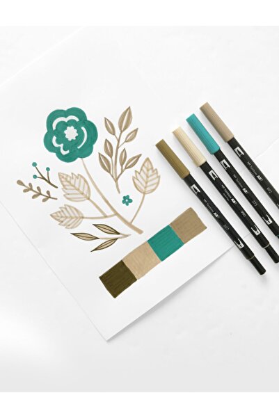 Tombow 4 Renk Dual Brush Pen  Keçeli Kalem