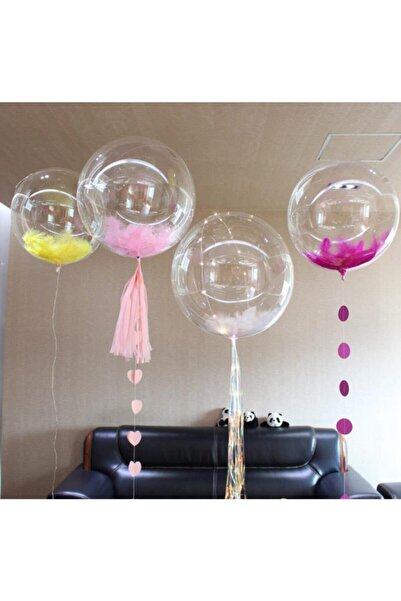Happyland 1 Adet 24 Inc Şeffaf Büyük Balon Transparan Cam Gibi Şeffaf Balon