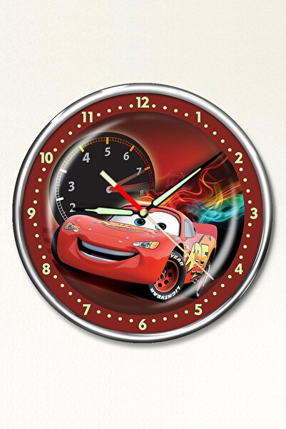 Dekor Loft ساعة حائط لغرفة الأطفال بريميوم نايت جلوين لايتنينج ماكوين