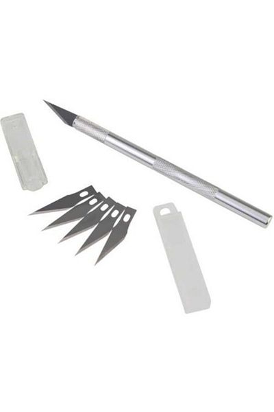 Hobialem Bianyo, Kretuar Knife, 5 Spare Blades Gift, Kretuar Set, Metal Handle, Cutting Knife