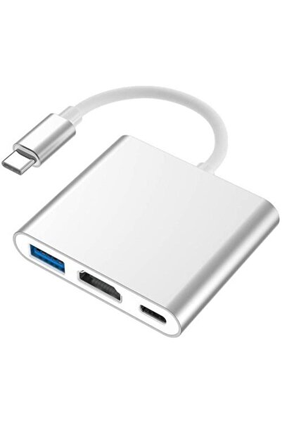 Genel Markalar Multiport 4k Type C To 3 Portlu Hdmı - Usb - Type-c Çevirici A...