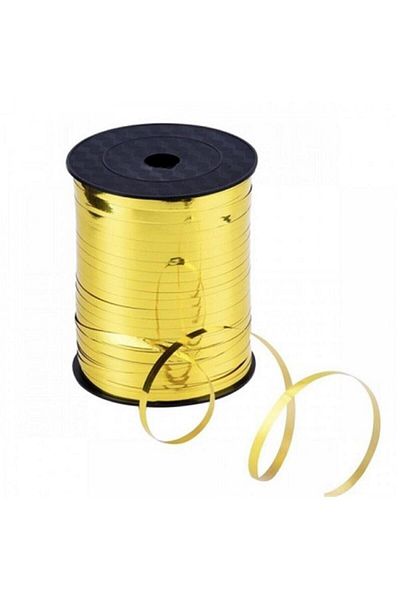 Happyland Gold Color 1 Piece 200 m Balloon Binding Metallic Raffia
