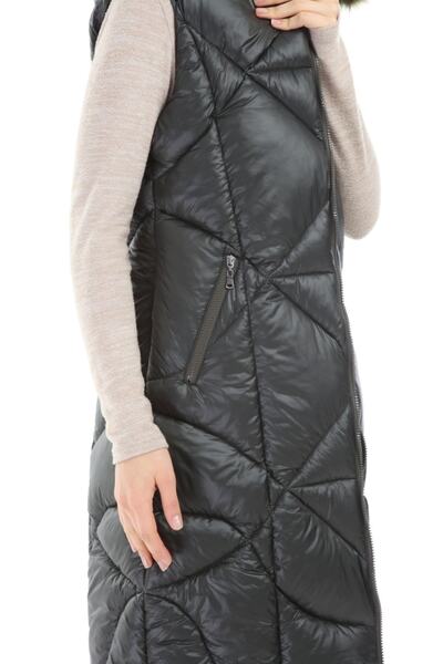 esmaboutique Kadın Haki Nakışlı Şişme Yelek