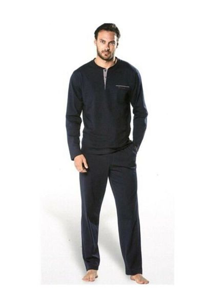 Pierre Cardin Ανδρικό σετ πιτζάμες γαμπρού Navy Blue