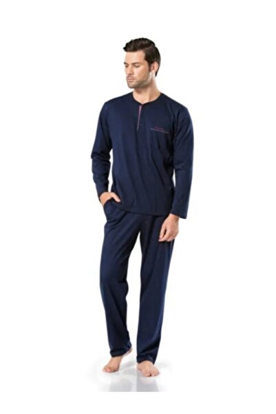 Pierre Cardin Erkek Lacivert Damatlik Pijama Takımı