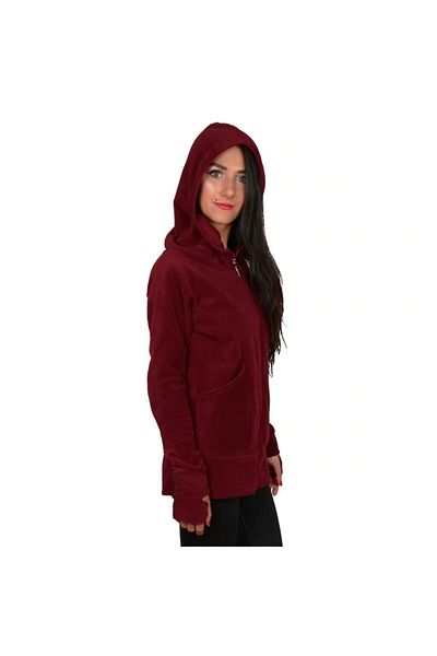 Armadillos Burgundy Fleece Sweatshirt - Women's, with Gloves