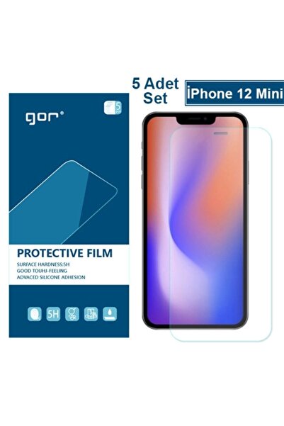 Ally Mobile Gor Iphone 12 Mini 5.4 Hd Ekran Koruyucu Jelatin 5 Adet Set Şeffaf