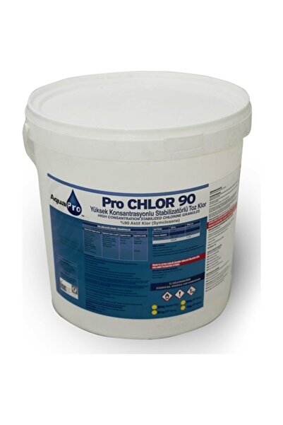 Aqua Pro Pro Chlor 90 Yüksek Konsantrasyonlu Stabilizatörlü Toz Klor (%90 Akt...
