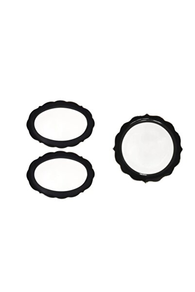 Pink&More Siyah Altın 3'lü Servis Seti