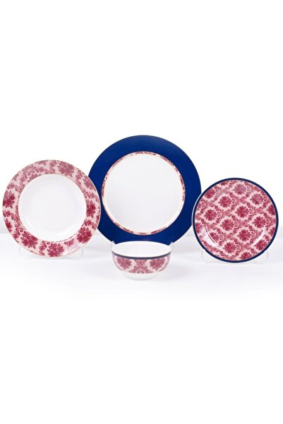 Lucky Art Pembe 24 Parça 6 Kişilik Yemek Takımı