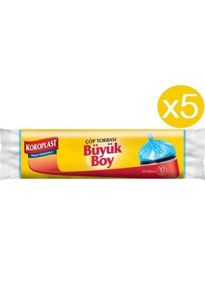 Koroplast Large Size Trash Bags 10 X 5 Pack (65*80)