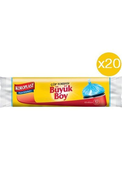 Koroplast Large Size Trash Bags 10 X 20 Pack (65*80)