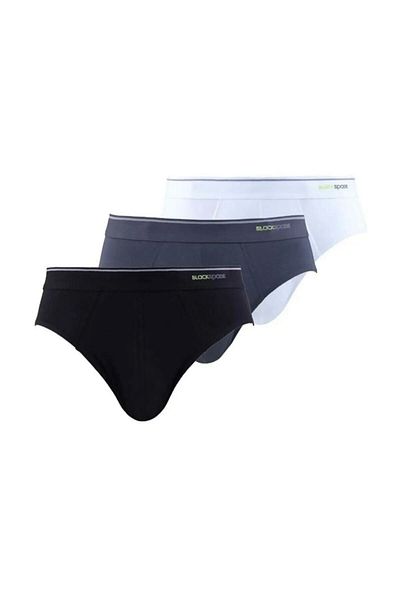 Blackspade Ανδρικό ασπρόμαυρο ανθρακί 3 πακέτο βαμβακερό σλιπ εσώρουχο 9672