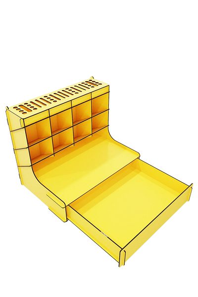 KUK Design Настолен органайзер за моливи Pernica, A4, рафт за документи с чекмедже