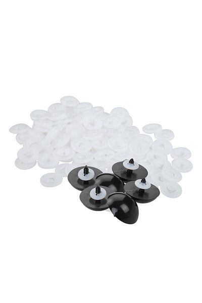 Asrın Store 30 mm Black Amigurumi Screw Eye - 100 pcs