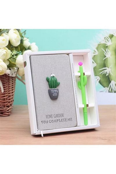 nesever Cactus Themed Notebook with Pen