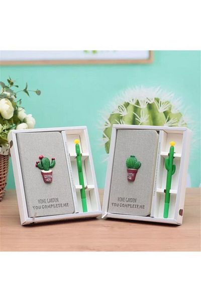 nesever Cactus Themed Notebook with Pen