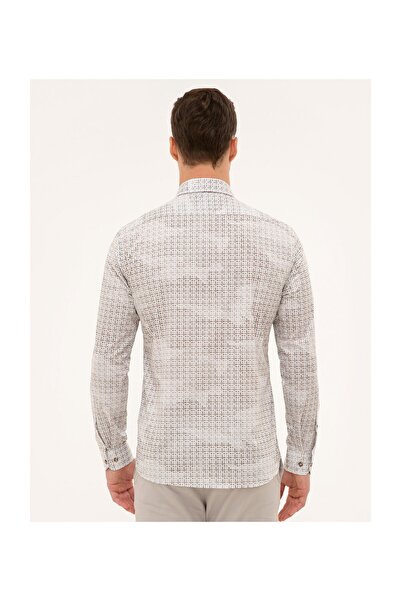 Pierre Cardin Erkek Haki Slim Fit Gömlek G021SZ004.000.1013121