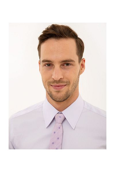 Pierre Cardin Ανδρικό πουκάμισο λιλά Slim Fit
