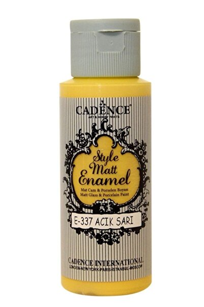 Cadence Style Matt Enamel 59ml 337 A. Sarı Cam Porselen Boyası