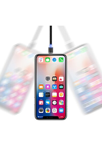 youicon Ally 2m Magnetic-mıknatıslı Usb Şarj Kablosu 3 Başlık?iphone+type-c+micro)