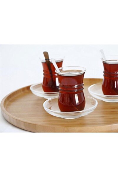 Bambum Cappuccino Daire Tepsi