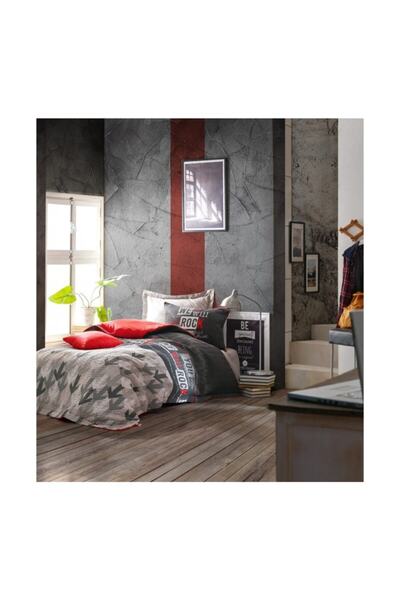 Cotton Box Μονό Βαμβακερό Σετ Ranforce Four Seasons Rock Red