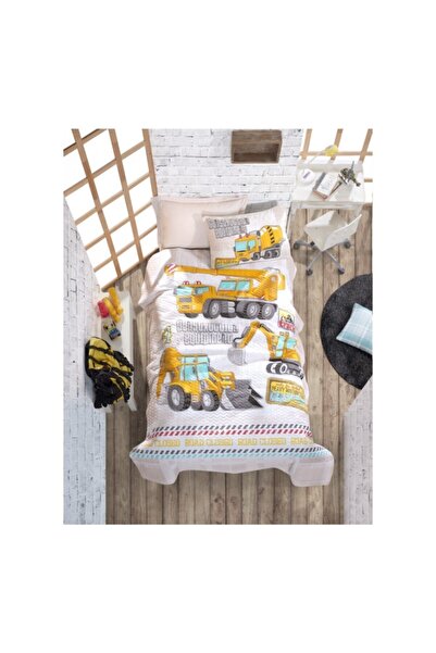 Cotton Box Μονό Βαμβακερό Σετ Ranforce Four Seasons Track Τιρκουάζ