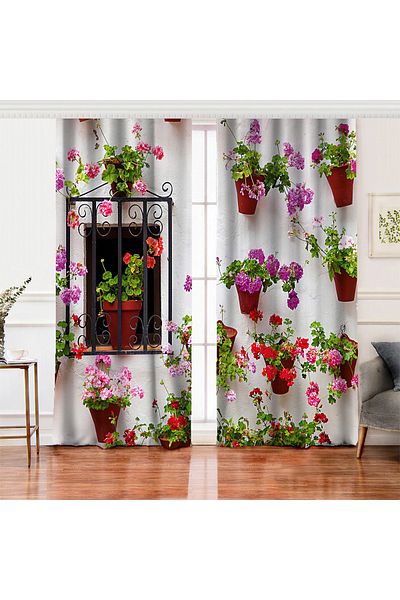 Realhomes Design special cu aripă dublă, imprimat digital, perdea de fundal pentru living modern