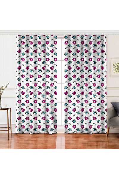 Realhomes Double Wing Special Designed Digital Printed Living Room Background Curtain