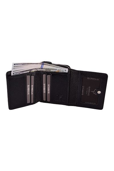 Garbalia Moon Genuine Leather Black Women's Wallet