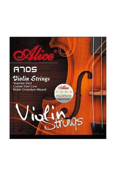 Alice Σετ χρωμιωμένων χορδών βιολιού A-705