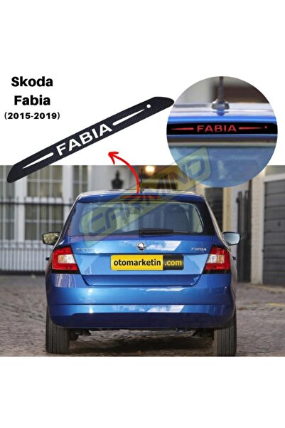 Carmind Skoda Fabia Karbon Arka Fren Stop Lambası Sticker 2016-2018