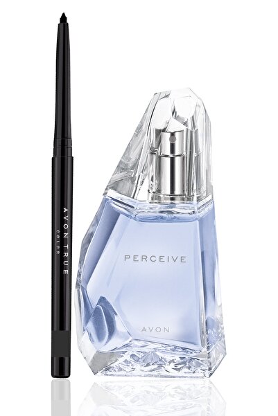 AVON Perceive Kadın 50ml EDP + Glimmerstick Asansörlü Göz Kalemi - Blackest B...